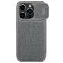 Nillkin Qin Pro Plain Leather + Cloth case for Apple iPhone 15 Pro 6.1 (2023) order from official NILLKIN store